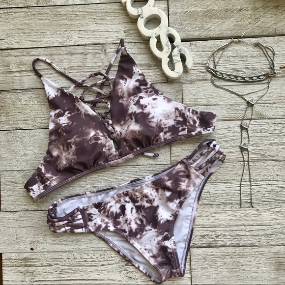 Tilly's Other - Tillys tie dye lace up bikini